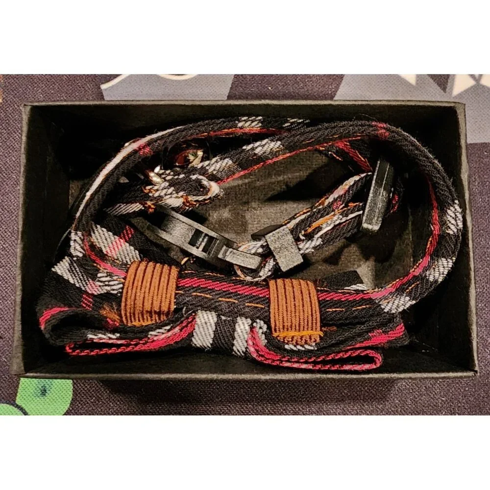 NEW Pipidog Adjustable Plaid Cat Collar With Bowtie Bell & Heart Charm
